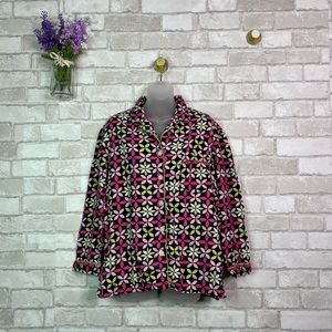 Victoria’s Secret Floral Long Sleeve Button Down Sleep Shirt Pajama